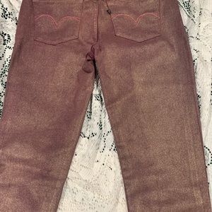 Levi’s leggings  new without tag purple with gold glitter specks